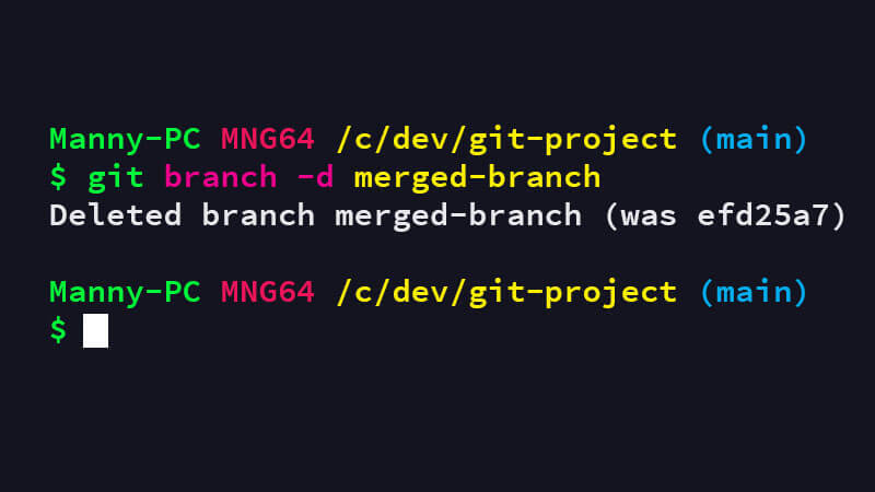 Deleting a Git branch in the cli