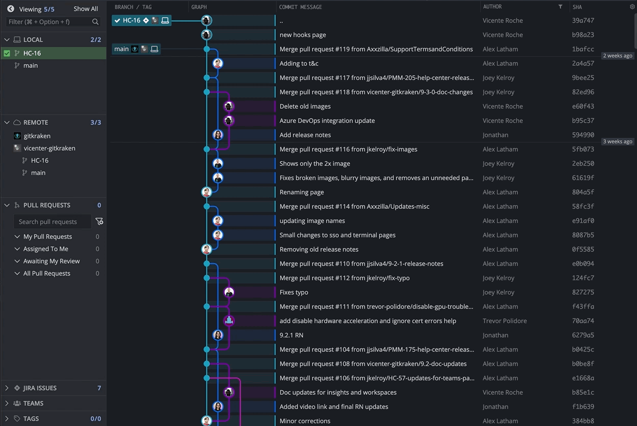 Create pull requests directly from GitHub with GitKraken Client's integration
